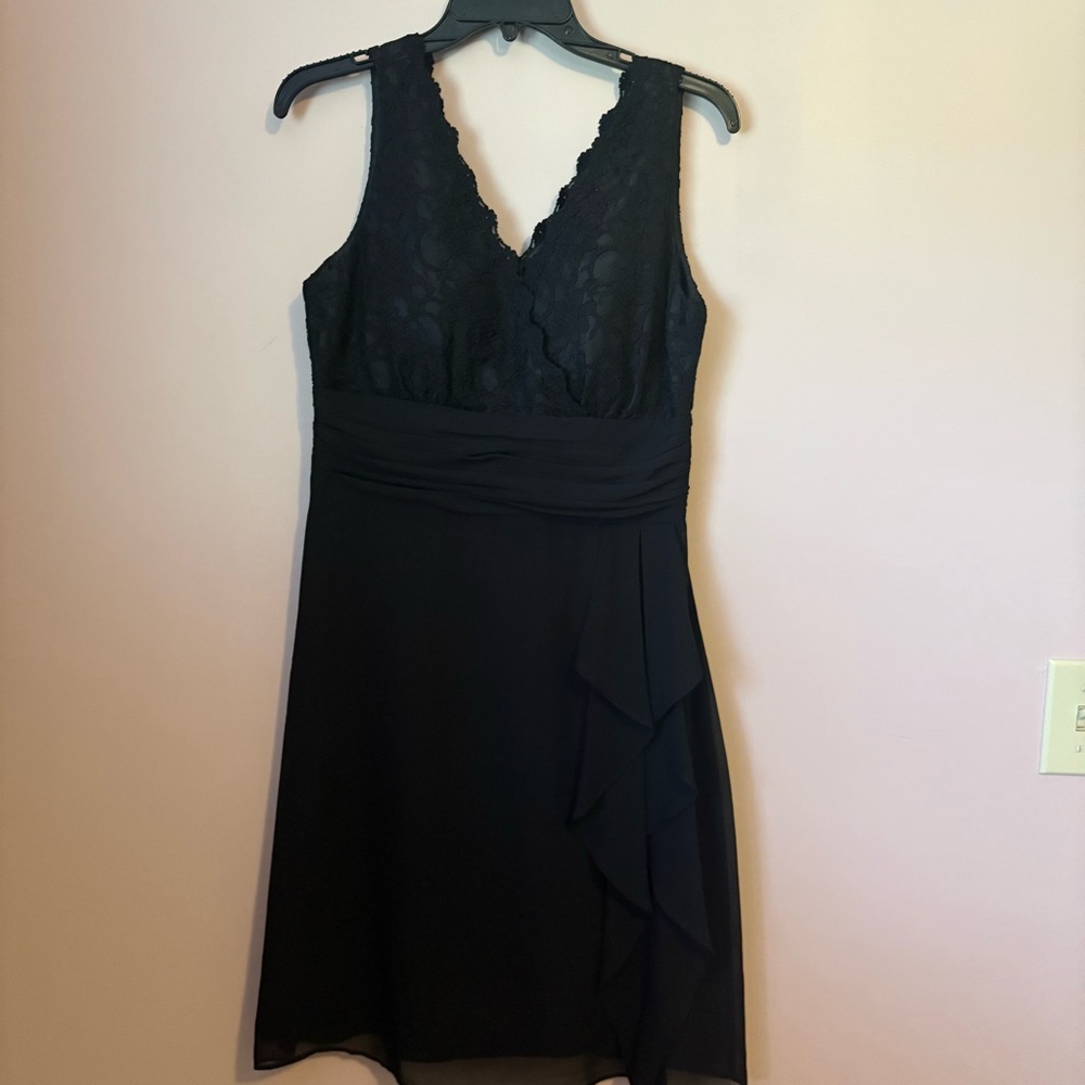 💚($119) Coldwater Creek Black Sheath Midi Dress - Picture 2 of 7